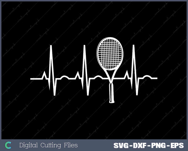 Tennis Heartbeat  Best Tennis Gift Tee for Players Fans SVG Cut files