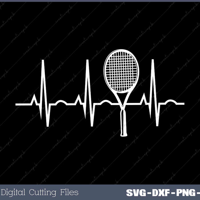 Tennis Heartbeat  Best Tennis Gift Tee for Players Fans SVG Cut files