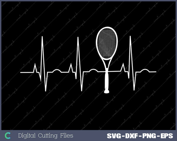 Tennis Lovers Heartbeat Jersey SVG PNG Cutting Printable Files