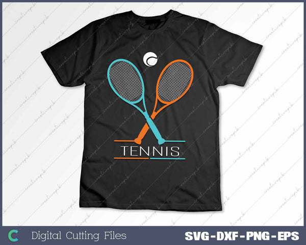 Tennis  Women Men Children Tennis Racket & Ball SVG PNG Cutting Printable Files