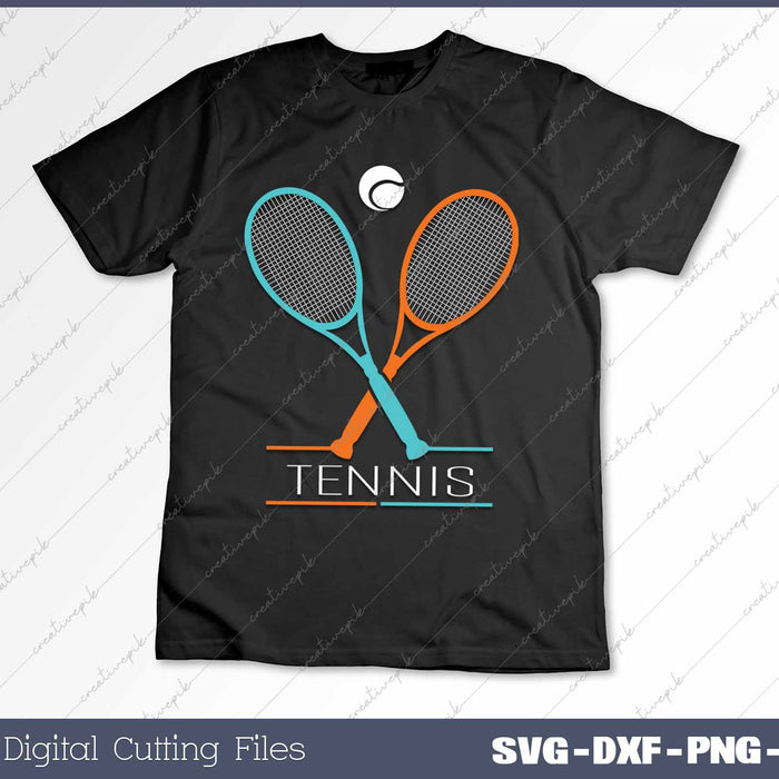 Tennis  Women Men Children Tennis Racket & Ball SVG PNG Cutting Printable Files