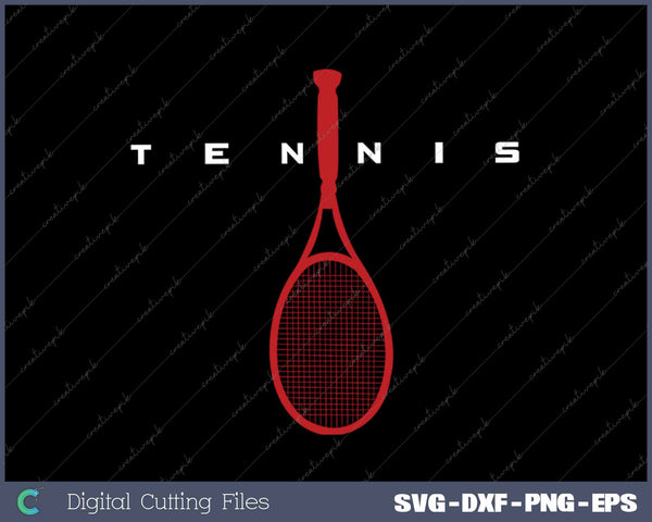 Tennis bat SVG PNG Cutting Printable Files