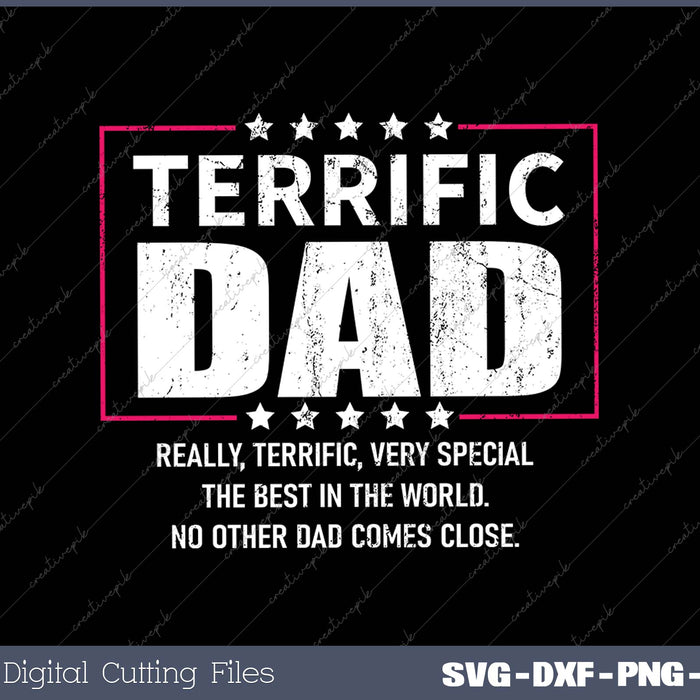 Terrific Dad Funny Donald Trump Fathers Day Gift SVG PNG Cutting Printable Files