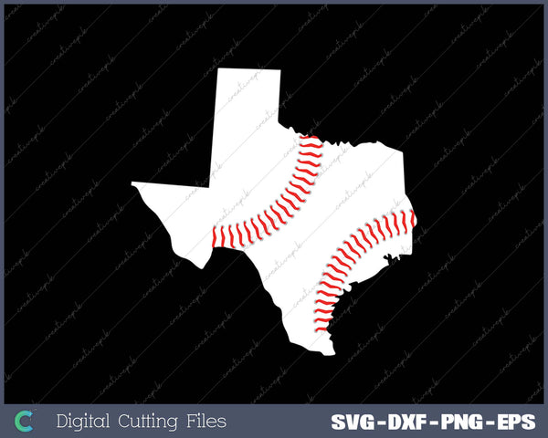 Texas Baseball State funny Texas Baseball SVG PNG Cutting Printable Files