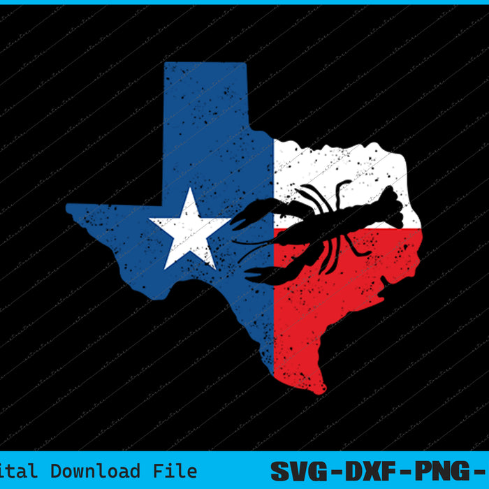 Texas Crawfish Crawdad Seafood SVG PNG Cutting Printable Files