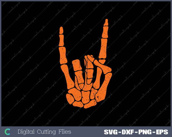 Texas Long Horn Hand Sign Funny Halloween SVG PNG Cutting Printable Files