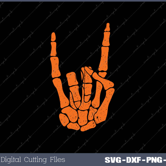 Texas Long Horn Hand Sign Funny Halloween SVG PNG Cutting Printable Files