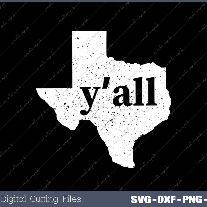 Texas Women Men Yall Texas State Map Vintage Y'all