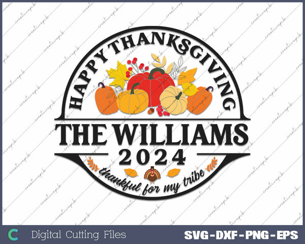 Thanksgiving Matching Family 2024 SVG PNG Cutting Printable Files