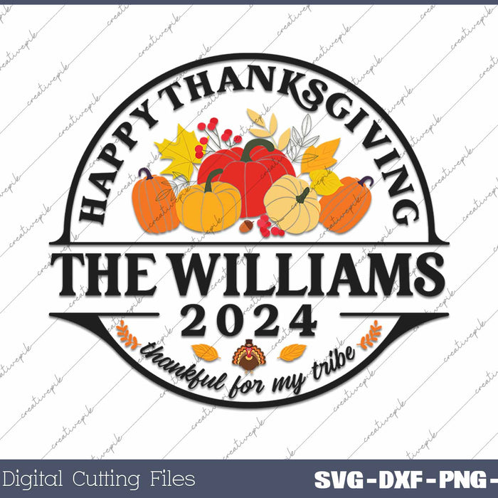 Thanksgiving Matching Family 2024 SVG PNG Cutting Printable Files