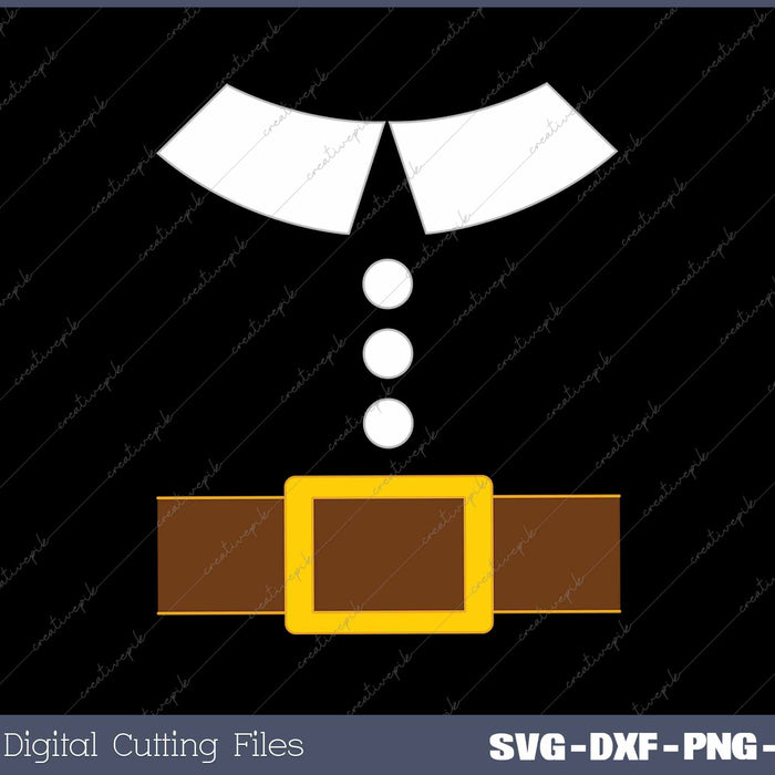 Thanksgiving Pilgrim Costume Turkey Day SVG PNG Cutting Printable Files