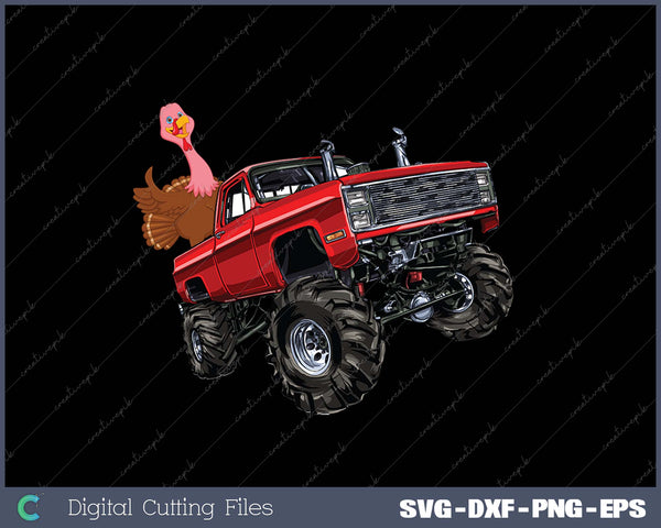 Thanksgiving Turkey Riding Monster Truck Boys Kids