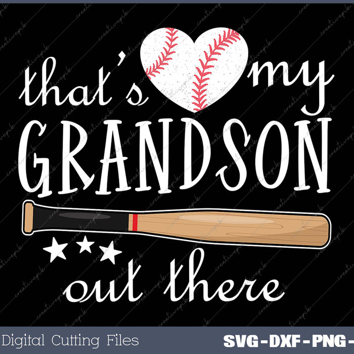 That's My Grandson Out There Gift Women Baseball Grandma