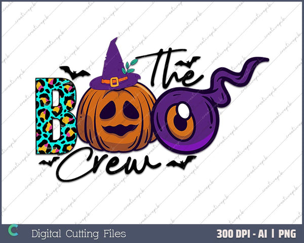 The Boo Crew Halloween AI PNG Sublimation Files