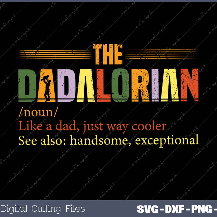 The Dadalorian SVG PNG Cutting Printable Files