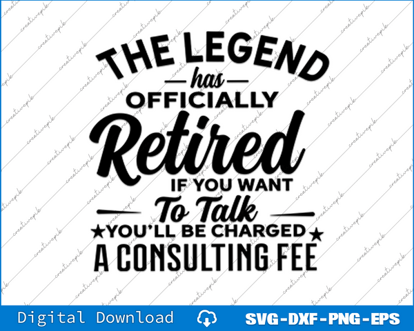 The Legend Has Officially Retired If You Want SVG PNG Cutting Files