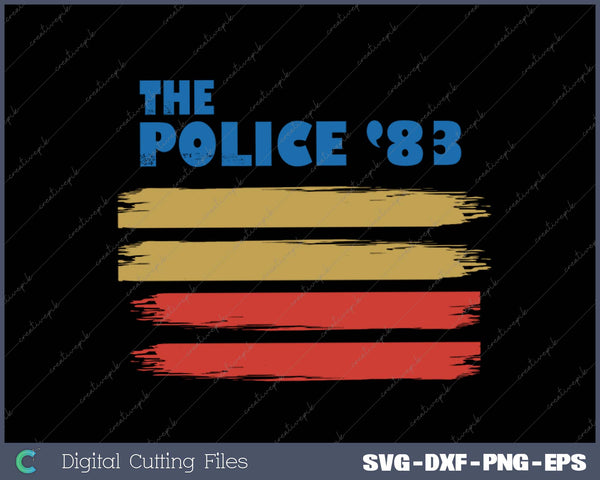 The Police 83 SVG PNG Cutting Printable Files