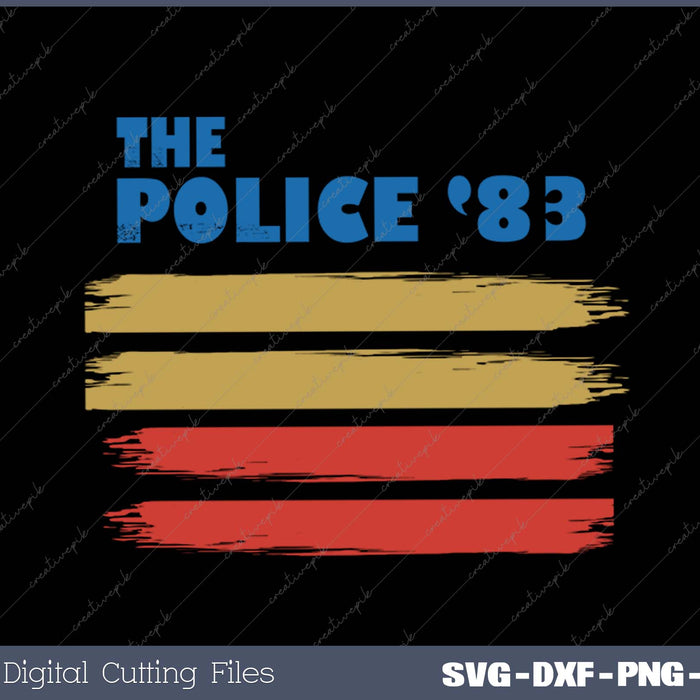 The Police 83 SVG PNG Cutting Printable Files