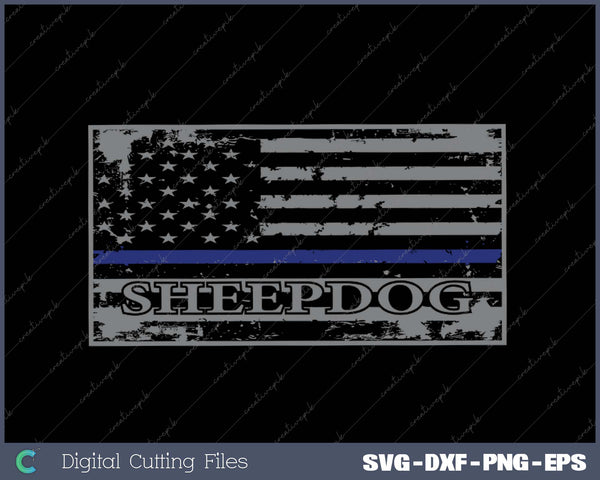 The Sheepdog Police Support SVG PNG Cutting Printable Files