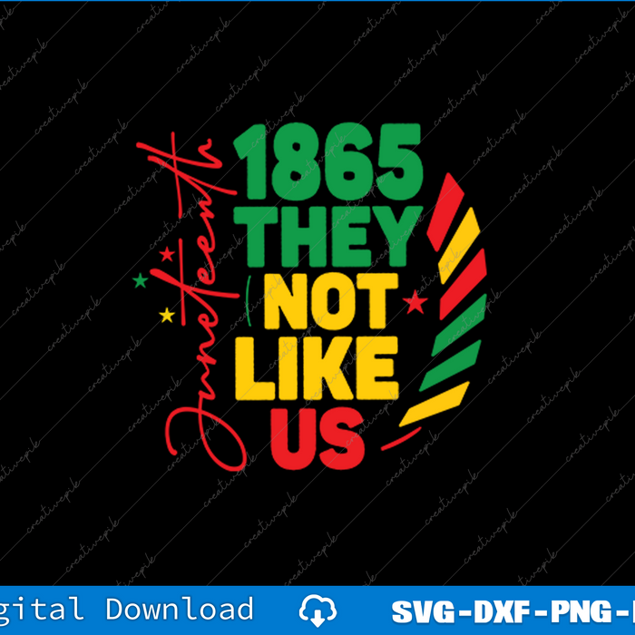 They Not Like Us Juneteenth SVG PNG Cutting Printable Files