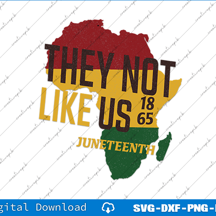 They Not Like Us Juneteenth 1865 SVG PNG Cutting Printable Files