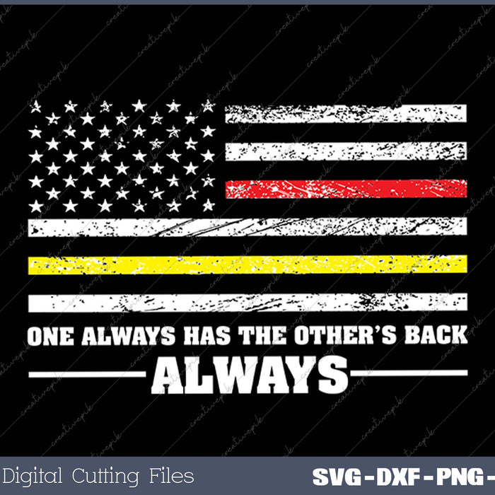 Thin Gold Line Thin Blue Line Thin Red Line Dispatcher SVG
