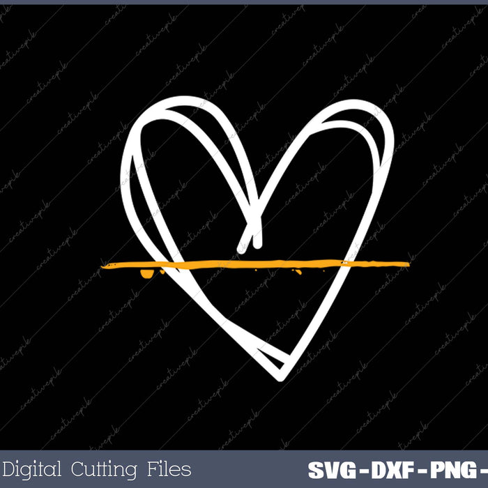 Thin Gold Line for Police Dispatch 911 Dispatcher Heart SVG PNG Cutting Printable Files