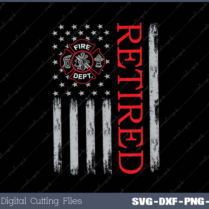 Thin Red Line Firefighter American Flag Retired Gift