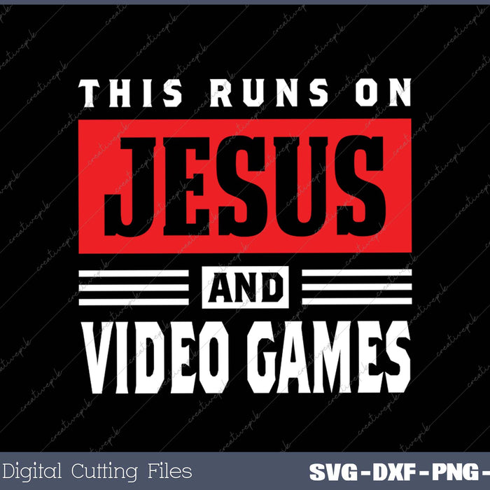 This Boy Runs On Jesus And Wrestling Christian SVG PNG Cutting Printable Files