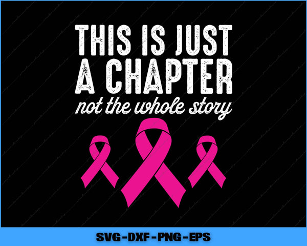 Pink cancer awareness ribbons with motivational quote on a black background