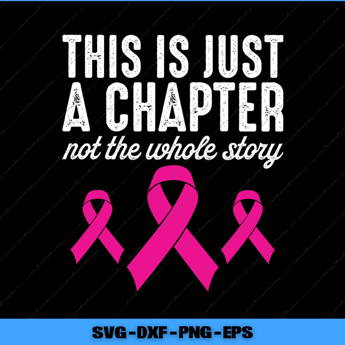 Pink cancer awareness ribbons with motivational quote on a black background