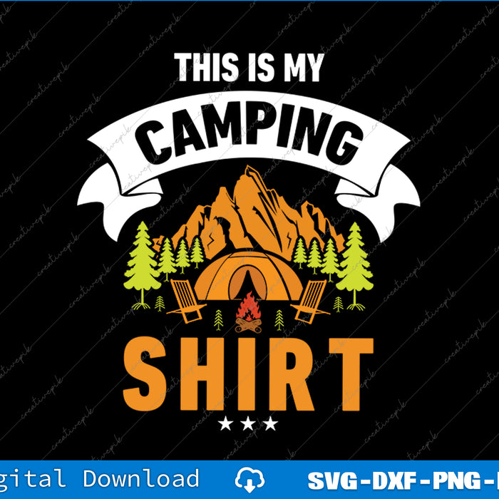 This Is My Camping Funny Camper SVG PNG Cutting Printable Files