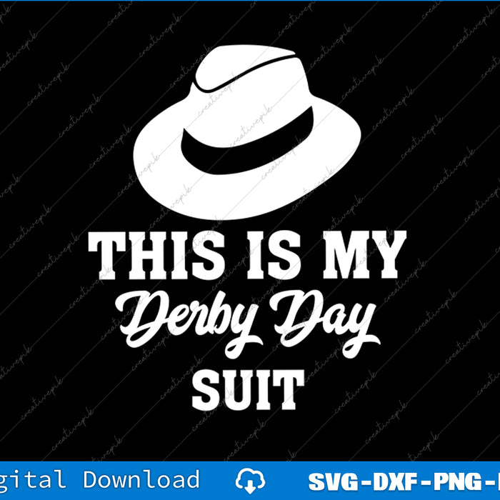 This Is My Derby Day Suit Funny Horse Racing Derby Day Men SVG PNG Cutting File