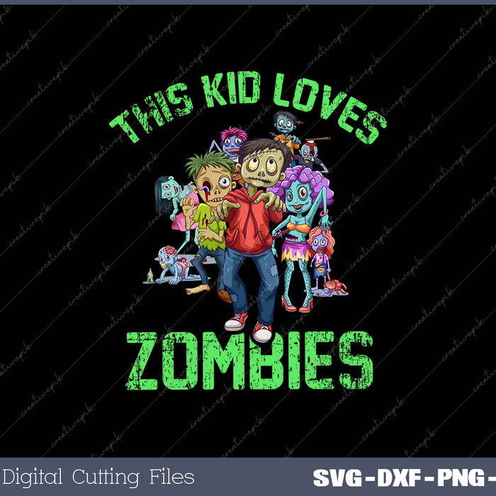 This Kid Loves Zombies Halloween Trick Treat Party Zombie