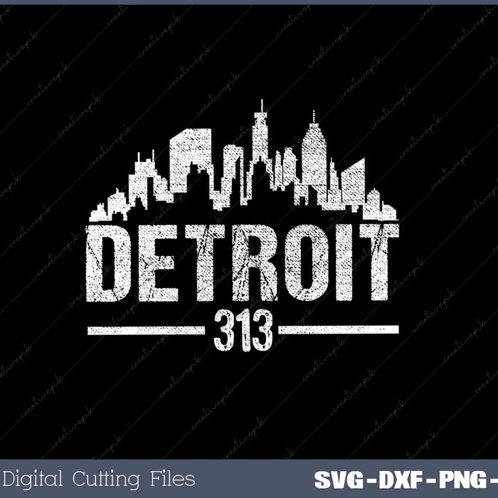 This is my Detroit 313 SVG PNG Cutting Printable Files