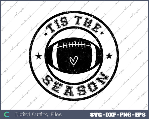 Tis The Season Football Touchdown Season SVG PNG Cutting Files