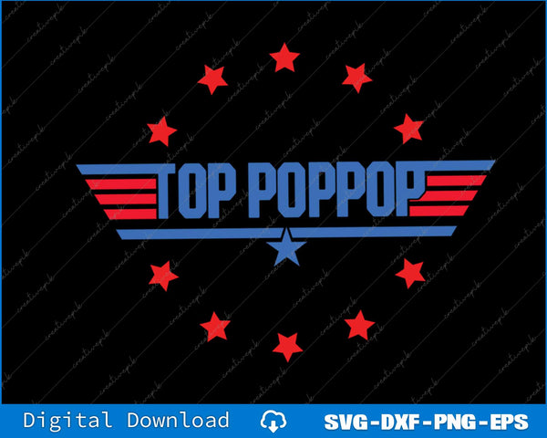 Top Poppop Funny Poppop 80s SVG PNG Cutting Printable File