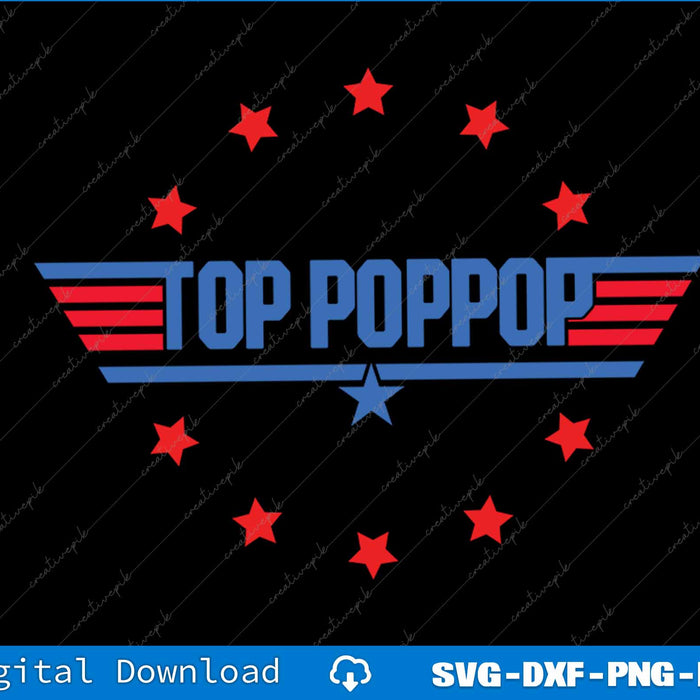 Top Poppop Funny Poppop 80s SVG PNG Cutting Printable File