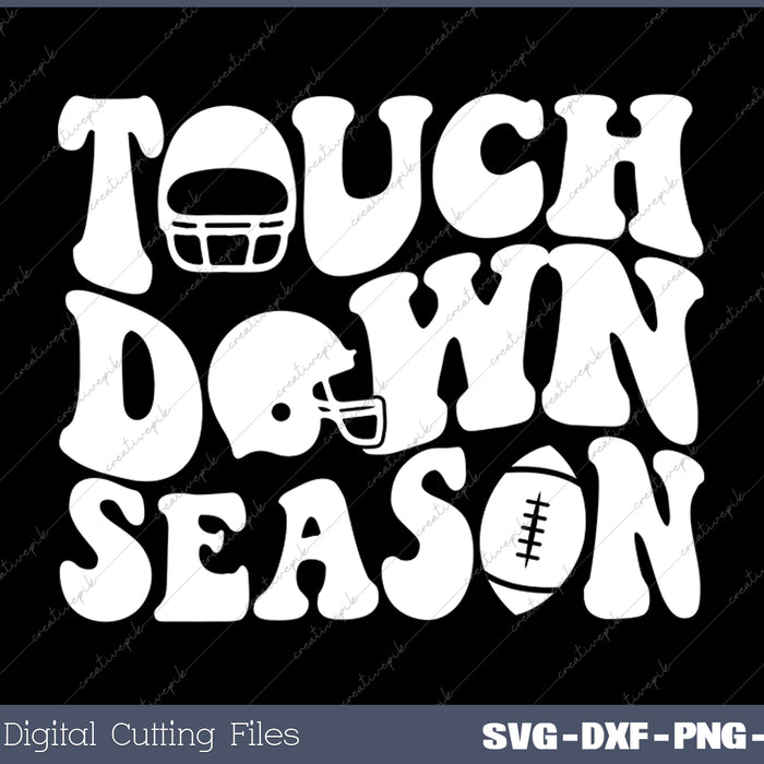 Touchdown Season Football Mom SVG PNG Cutting Printable Files