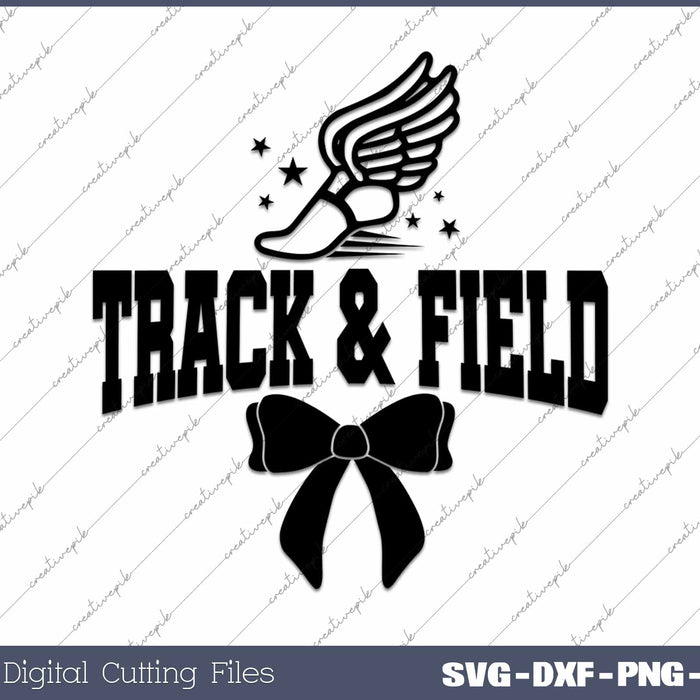 Track And Field Coquette Bow SVG PNG Cutting Printable Files