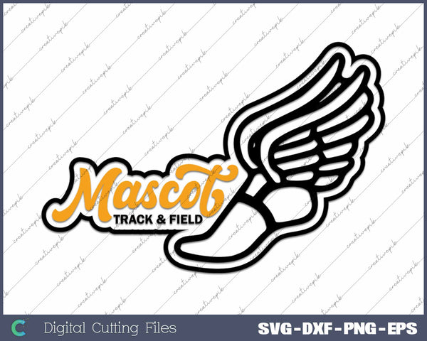 Track And Field Custom Mascot SVG PNG Cutting Printable Files