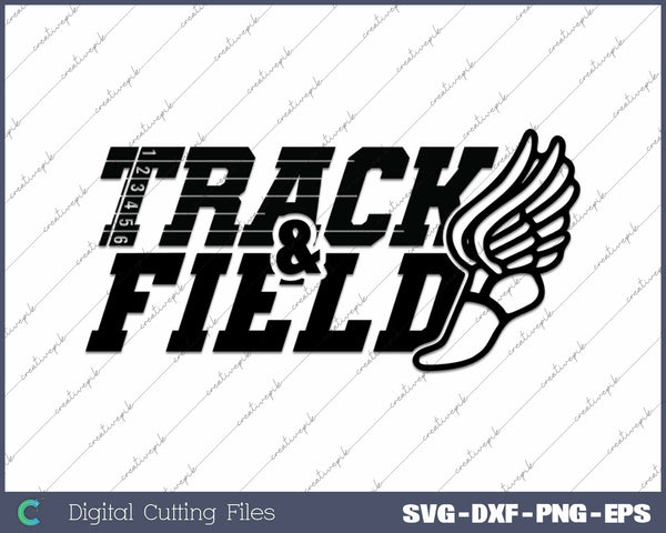 Track And Field Retro Sports SVG PNG Cutting Printable Files