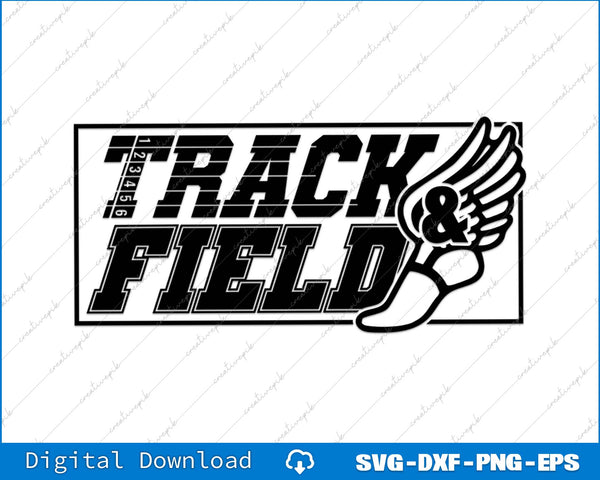 Track And Field Sports SVG PNG Cutting Printable Files