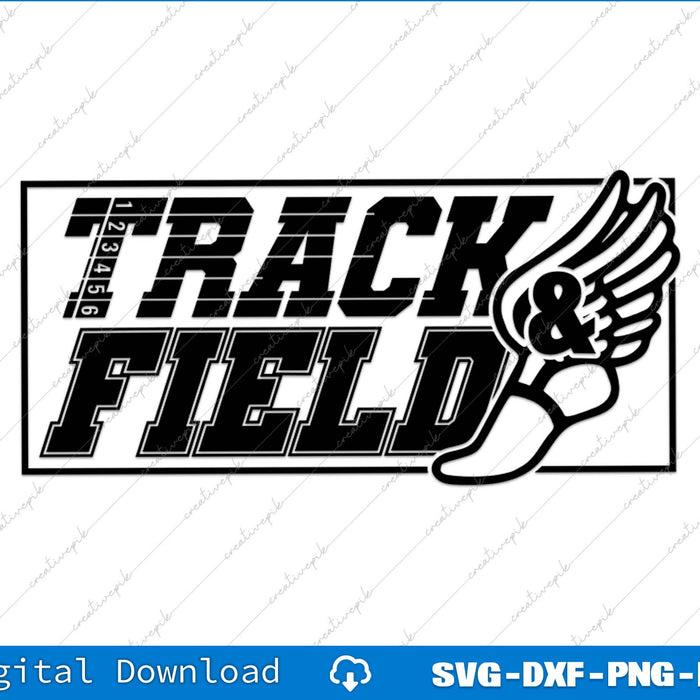 Track And Field Sports SVG PNG Cutting Printable Files