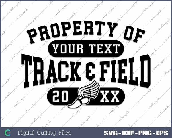 Track And Field Template SVG PNG Cutting Printable Files