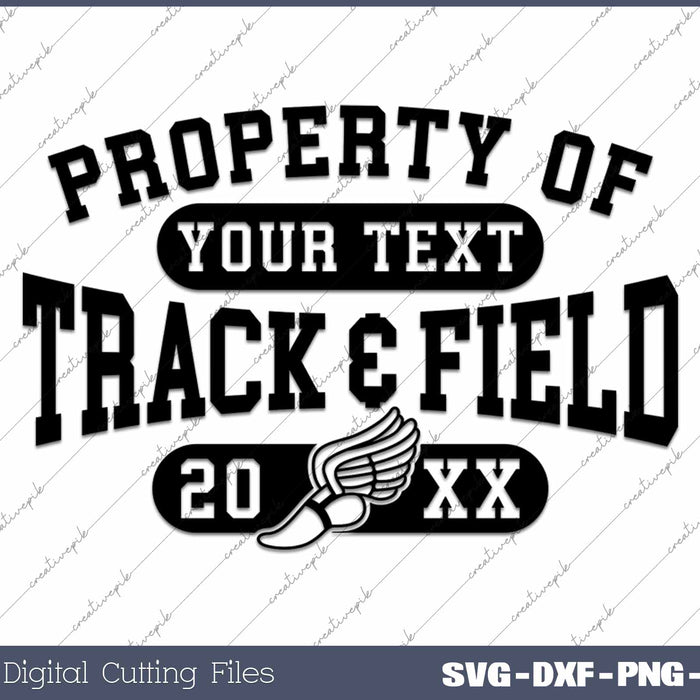 Track And Field Template SVG PNG Cutting Printable Files