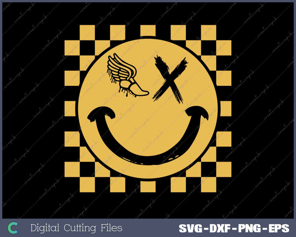 Track Drip Smiley Face SVG PNG Cutting Printable Files