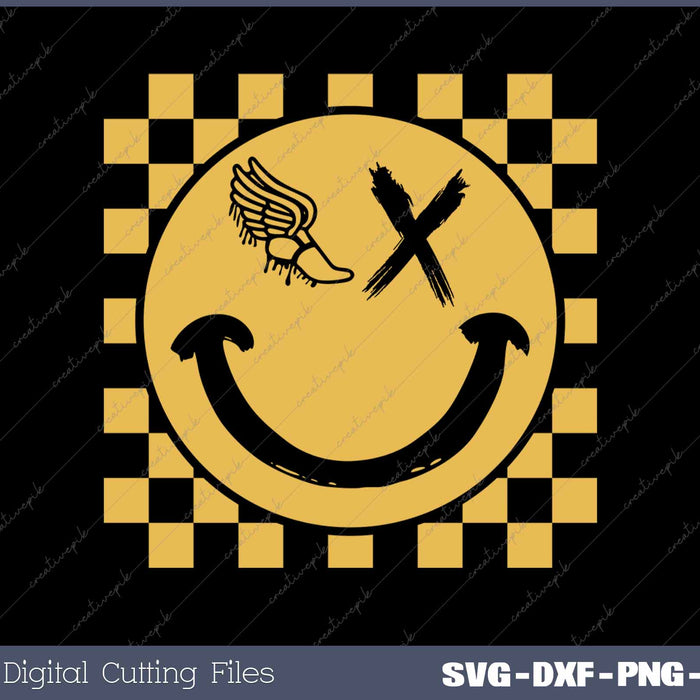 Track Drip Smiley Face SVG PNG Cutting Printable Files