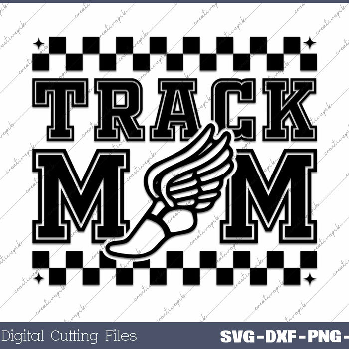 Track Mom Track And Field Running Mom SVG PNG Cutting Printable Files