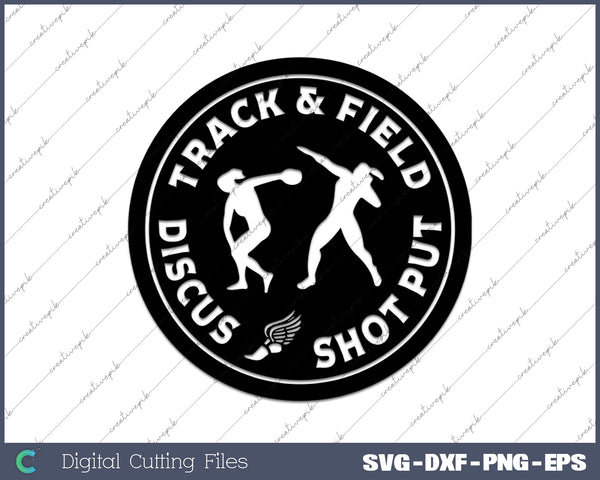 Track & Field Shot Put and Discus SVG PNG Cutting Printable Files